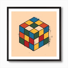 Rubiks Cube Square Affiche