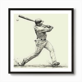 A Baseball Player Hitting Home Run Hand Drawn Sk 1718672775 3 Art Print