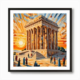 Temple Of Artemis At Sunrise Art Print