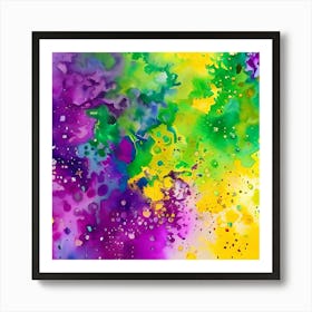 SPLASH WATERCOLOR PRINT Art Print