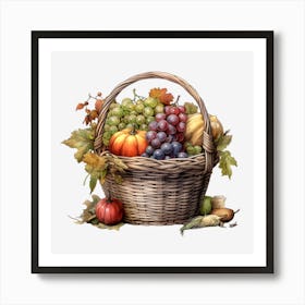 Basket Of Fruit 1 Art Print