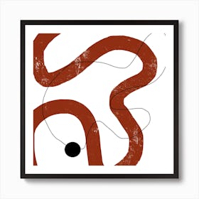 Minimal Abstract Line Painting Art Print