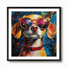 The Coolest Dog In Town 8 Art Print