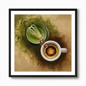 Coffee And Matcha 1 Art Print