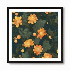 Flowers of Mimosa, Vector art 1 Art Print