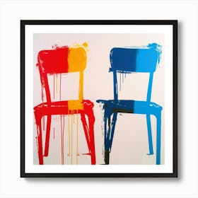 Chairs Pop Art 7 Art Print
