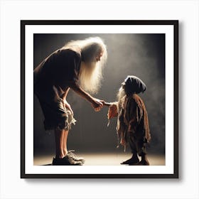 Old Man And Young Man Art Print