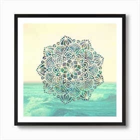 Mandala Ocean Boho Vintage Art Print