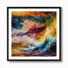 Ocean Crashing Art Print