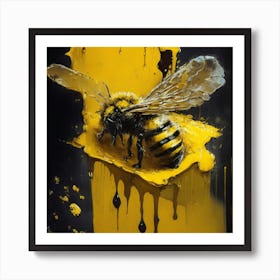 yellow Bee Art Print