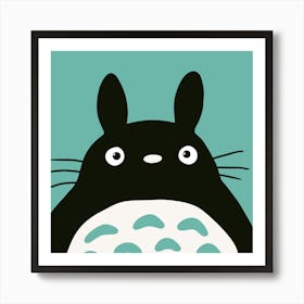 Totoro Anime Cute Minimalist Illustration Art Print