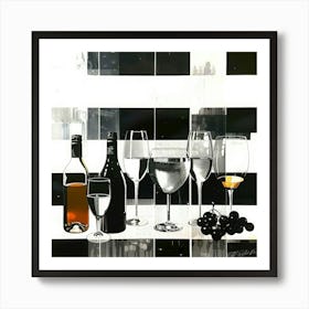 Cocktails Bar Near Me - Wine And Grapes Art Print