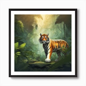 Tiger In The Jungle 46 Art Print