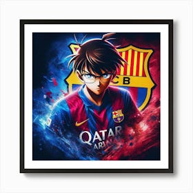 Barcelona Anime lovers canvas❤️🖼️ Art Print