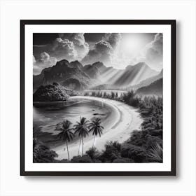 Black And White Landscape 2 Art Print