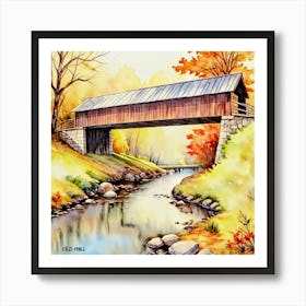 FM-45 GRANDPA'S BRIDGE 1 Art Print