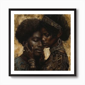 Echantedeasel 93450 African American Black Love Stylize 975 42752164 B824 4826 944c A106167a47bc Art Print