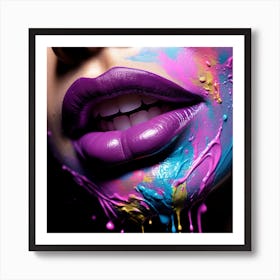 Colorful Lips. Pasion concept Art Print
