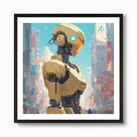 Robot City 1 Art Print