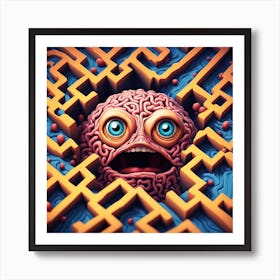 3d Maze Art Print