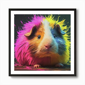 Colorful Guinea Pig Art Print