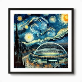 Starry Night At Wembley Stadium Art Print