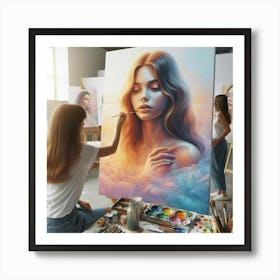 Woman In An Studio Art Print