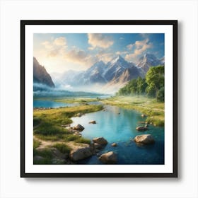 Mountain Landscape Art Print