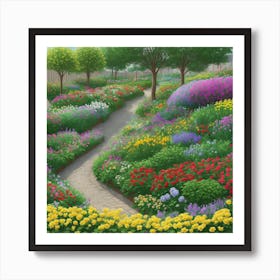 Garden Path 1 Art Print