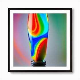 Rainbow Swirled Glass Bottle Art Print