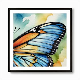 Butterfly Watercolor Painting Art Print