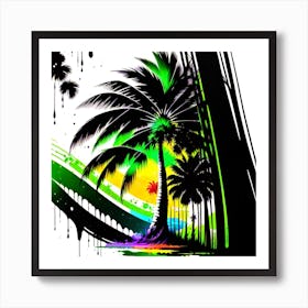 Tropical Palm Tree Art Print