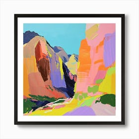 Colourful Abstract Zion National Park 3 Poster