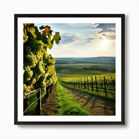 Countryside Wine Heaven Vine Green Nature Rheinland Grape Grower Eifel Spring Vinery Blan (4) Art Print