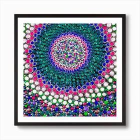 Deep Sea Coral Candy Square Art Print