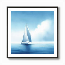 Sailboat On The Ocean 4 Art Print