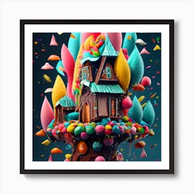 Treehouse of candy 1 Art Print