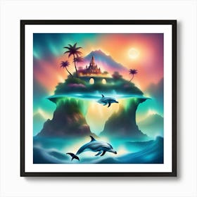 Island Of Dolphins Art Print