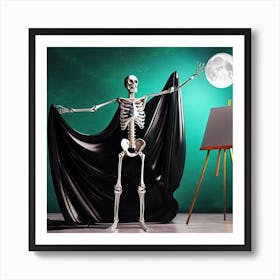 Skeleton Painting Art Print