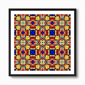 Stained Glass Pattern Texture Art Print