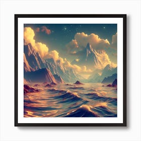 Night In The Mountains Art Print