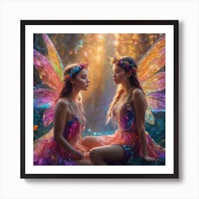 Crystal Fairies Art Print