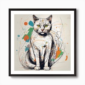 Cat Painting Art Print