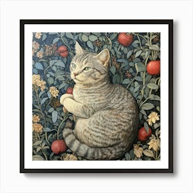 Cat In The Orchard Art Art Print