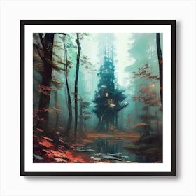 House In The Forest Art Print