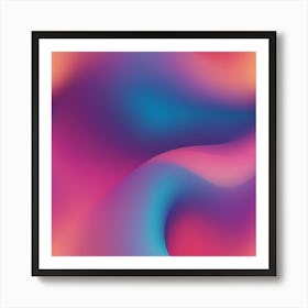 A smooth abstract gradient with vibrant colors transitioning seamlessly from one shade to another. The artwork should be modern, minimalistic, and visually striking, with an emphasis on color harmony 1 Art Print