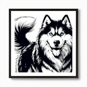 Husky dog 11 Art Print