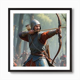 Archer In The Woods Art Print