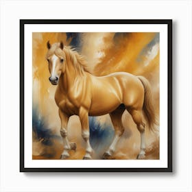 Golden Horse 9 Art Print