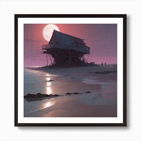 House On The Beach Art Print